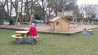 new benches in the recreation ground