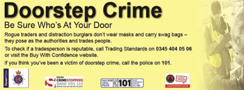 Doorstep Crime, be sure whos at your door