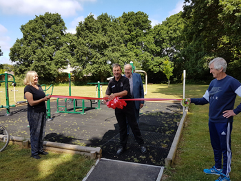 opening the outdoor gym in the recreation ground